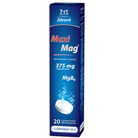MaxiMag, 375 mg, 20 comprimate efervescente, Zdrovit