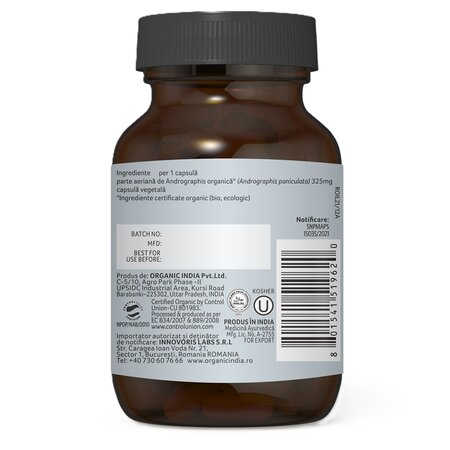 Andrographis, Bio, 60 capsule, Organic India 719042