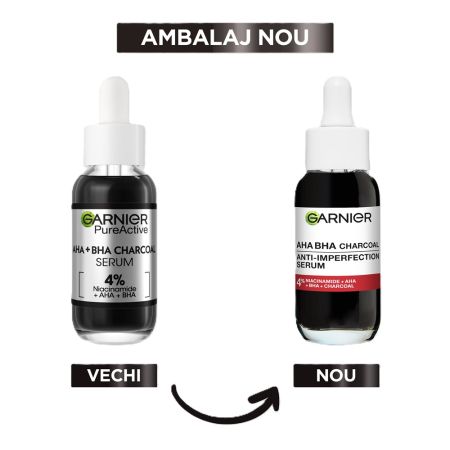 Serum anti-imperfectiuni cu niacinamide, AHA + BHA Pure Active, 30 ml, Garnier 658092