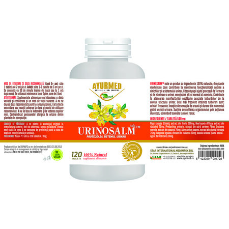 Urinosalm, 120 tablete, Ayurmed 698362