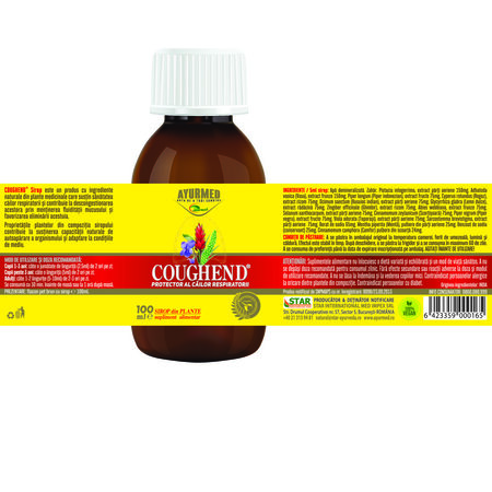 Sirop cu zahar Coughend, 100 ml, Ayurmed 698374