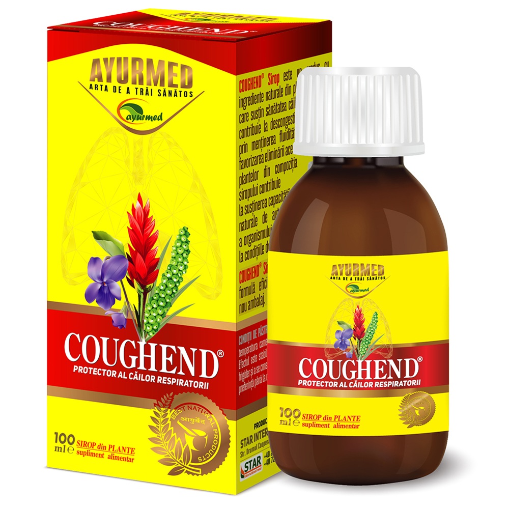 Sirop cu zahar Coughend, 100 ml, Ayurmed