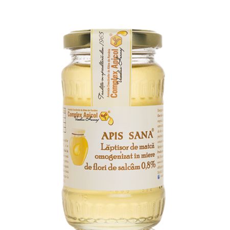 Laptisor de matca omogenizat in miere de flori de salcam Apis Sana, 250 g, Complex Apicol