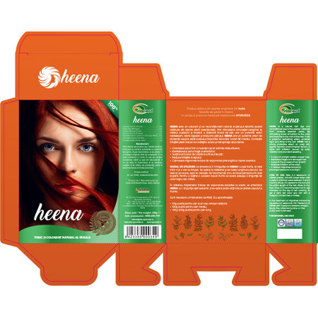 Colorant si revitalizant natural pentru par Henna, 100 g, Ayurmed 698638