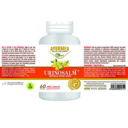 Urinosalm, 60 tablete, Ayurmed 698302