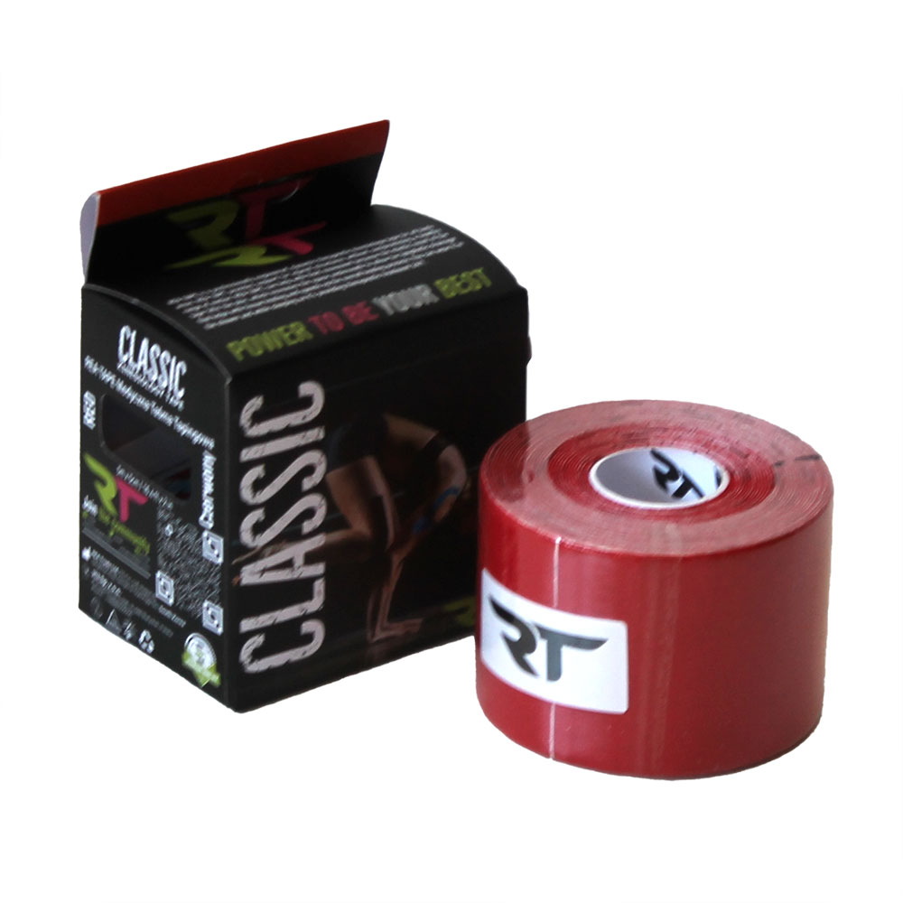 Banda kinesiologica premium rosu, 5cm x 5m, REA Tape