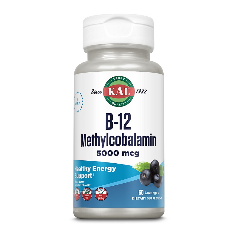 Vitamina B12 Methylcobalamin Kal, 5000 mcg, 60 comprimate, Secom