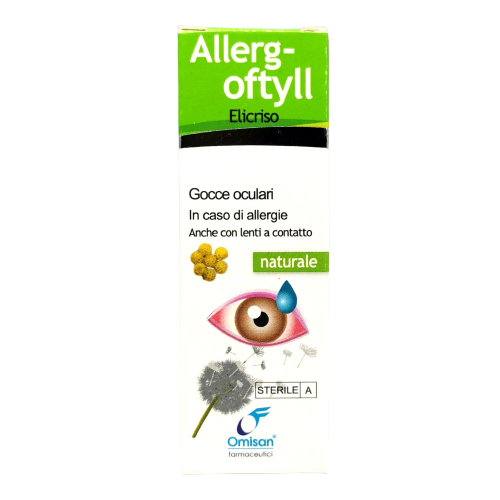 Picaturi pentru ochi alergici cu helichrysum, AllergOftyll, 15 ml, Omisan Farmaceutici