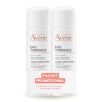 Pachet apa termala spray, 50 ml + 50 ml, Avene