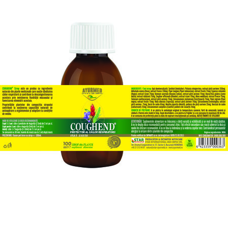 Sirop fara zahar Coughend, 100 ml, Ayurmed 698401