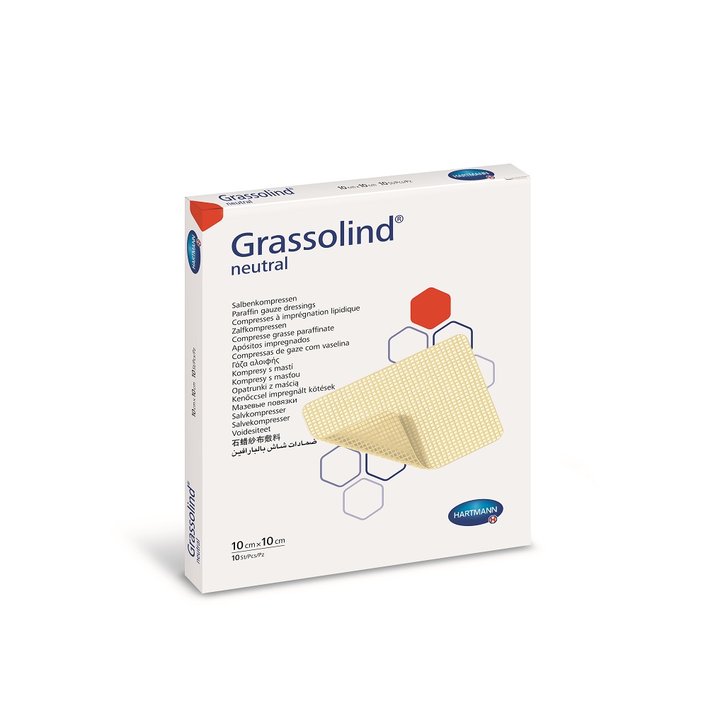 Comprese sterile Grasolind (499314), 10 x 10 cm, 10 bucati