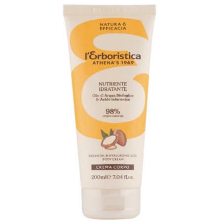 Crema vegana hidratanta pentru corp cu ulei de argan si vitamina E, 200 ml, L'Erboristica