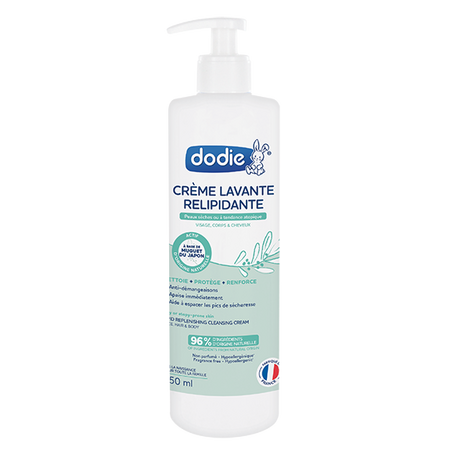Crema de spalare relipidanta 3 in 1 pentru piele atopica si uscata, 450 ml, Dodie