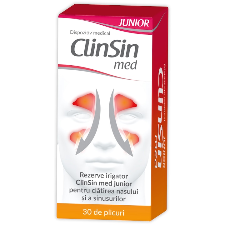 Rezerve irigator ClinSin med junior, 30 plicuri, Zdrovit