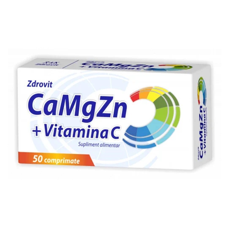 CaMgZn + Vitamina C, 50 comprimate, Zdrovit