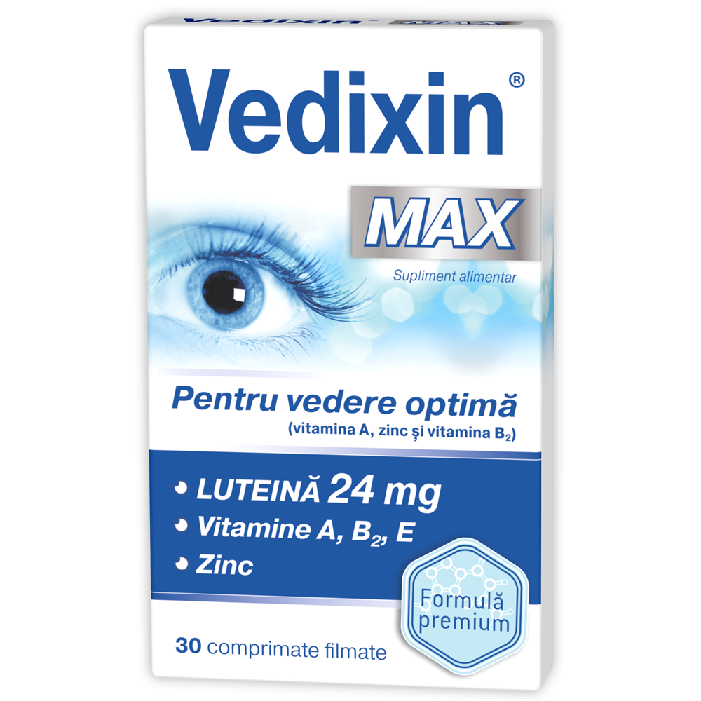 Vedixin Max  pentru vedere optima, 30 capsule, Zdrovit