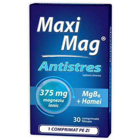 MaxiMag Antistres 375 mg, 30 comprimate, Zdrovit