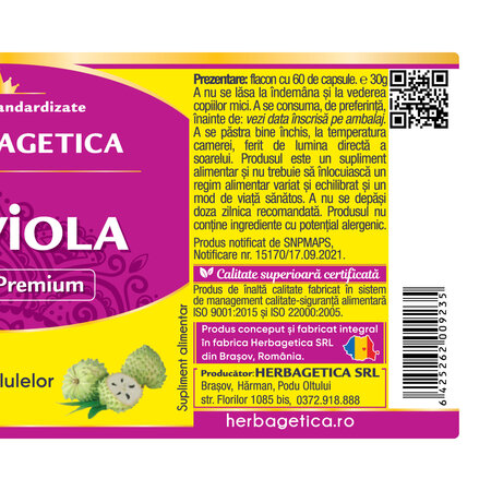 Graviola, 60 capsule, Herbagetica 703037