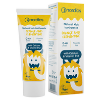 Pasta de dinti naturala cu aroma de portocale si clementine pentru copii, 50 ml, Nordics