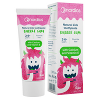 Pasta de dinti naturala cu aroma de bubble gum pentru copii, 50 ml, Nordics
