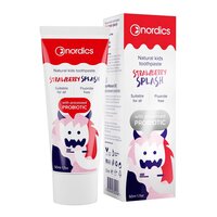 Pasta de dinti naturala cu aroma de capsuni pentru copii, 50 ml, Nordics