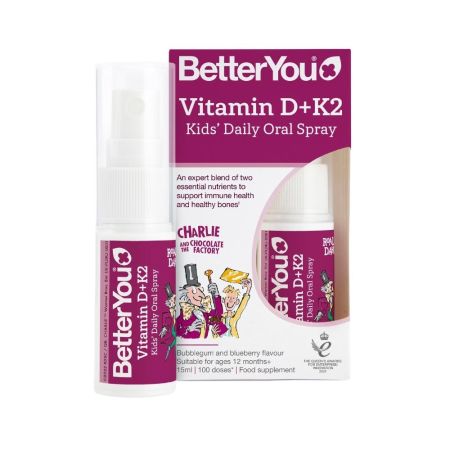 Spray oral cu vitamina D3 si K2 pentru copii, 15 ml, BetterYou