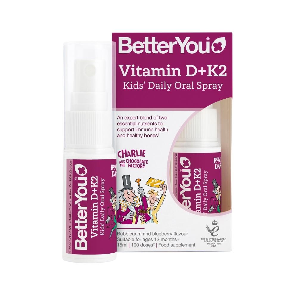 Spray oral cu vitamina D3 si K2 pentru copii, 15 ml, BetterYou