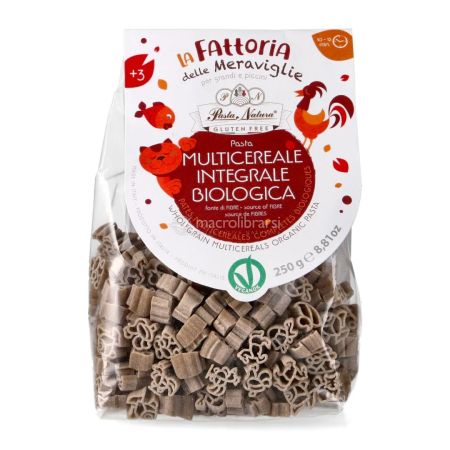 Paste Bio fara gluten din multicereale pentru copii, 250g, Pasta Natura