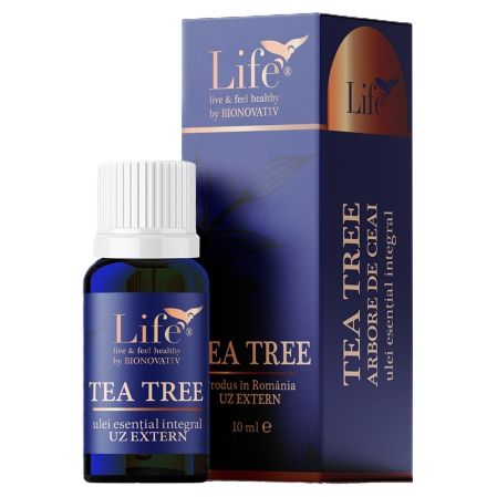 Ulei esential integral Tea Tree Life, 10 ml, Bionovativ