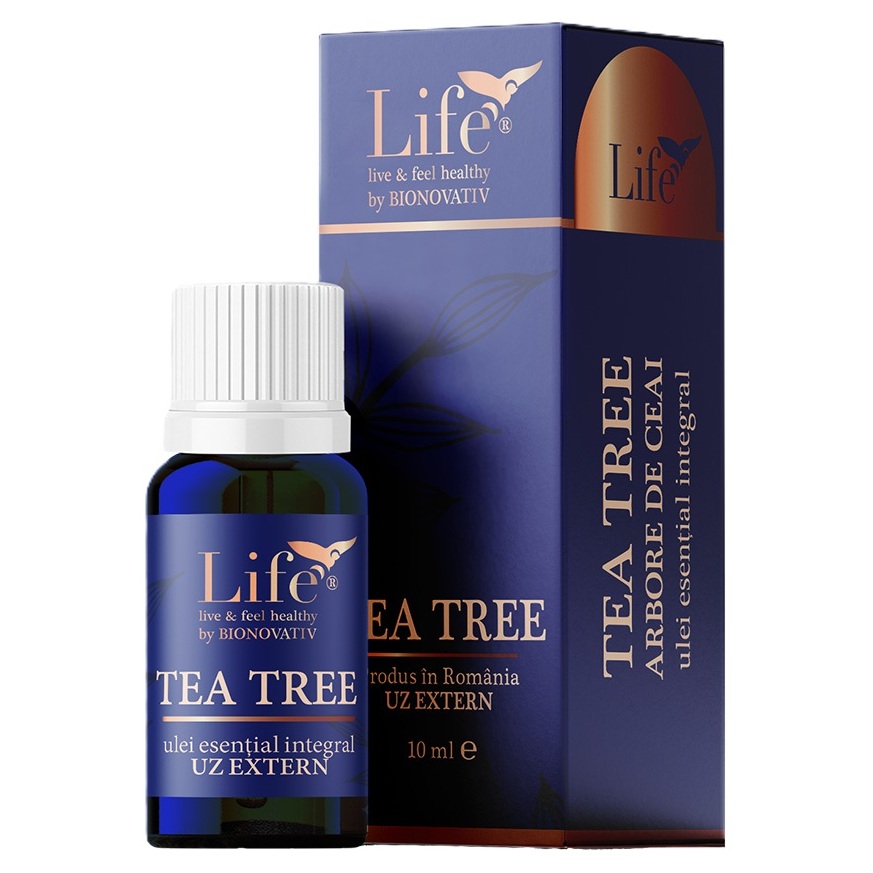 Ulei esential integral Tea Tree Life, 10 ml, Bionovativ