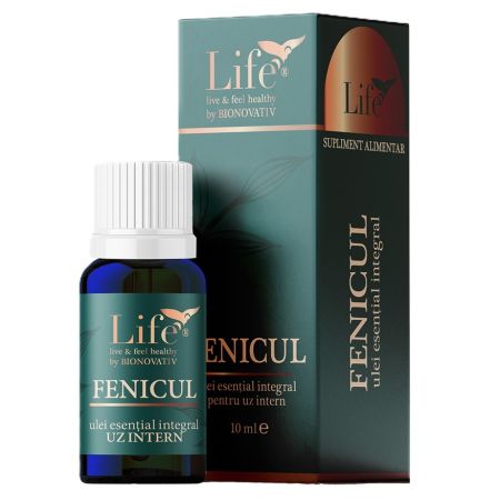 Ulei esential integral de fenicul Life, 10 ml, Bionovativ