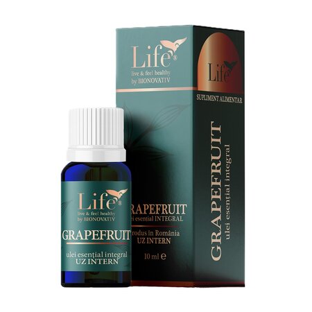 Ulei esential integral de grapefruit, 10 ml, Bionovativ