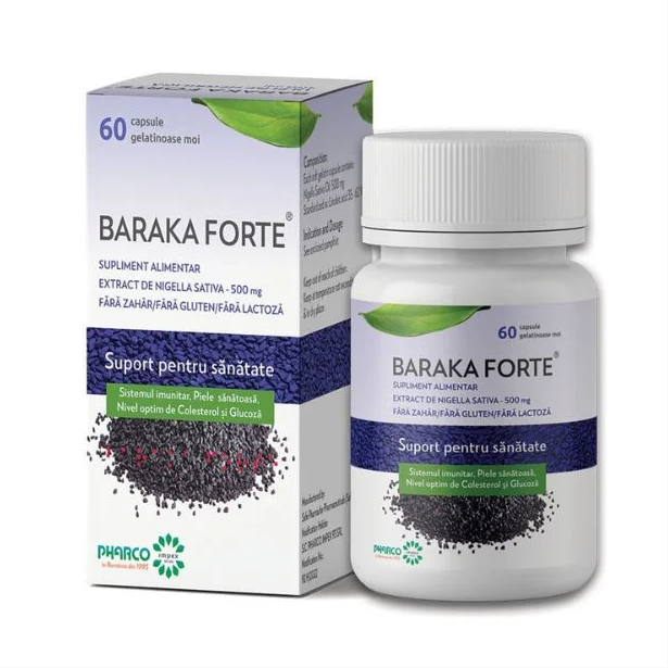 Baraka Forte, 500 mg, 60 capsule moi, Pharco