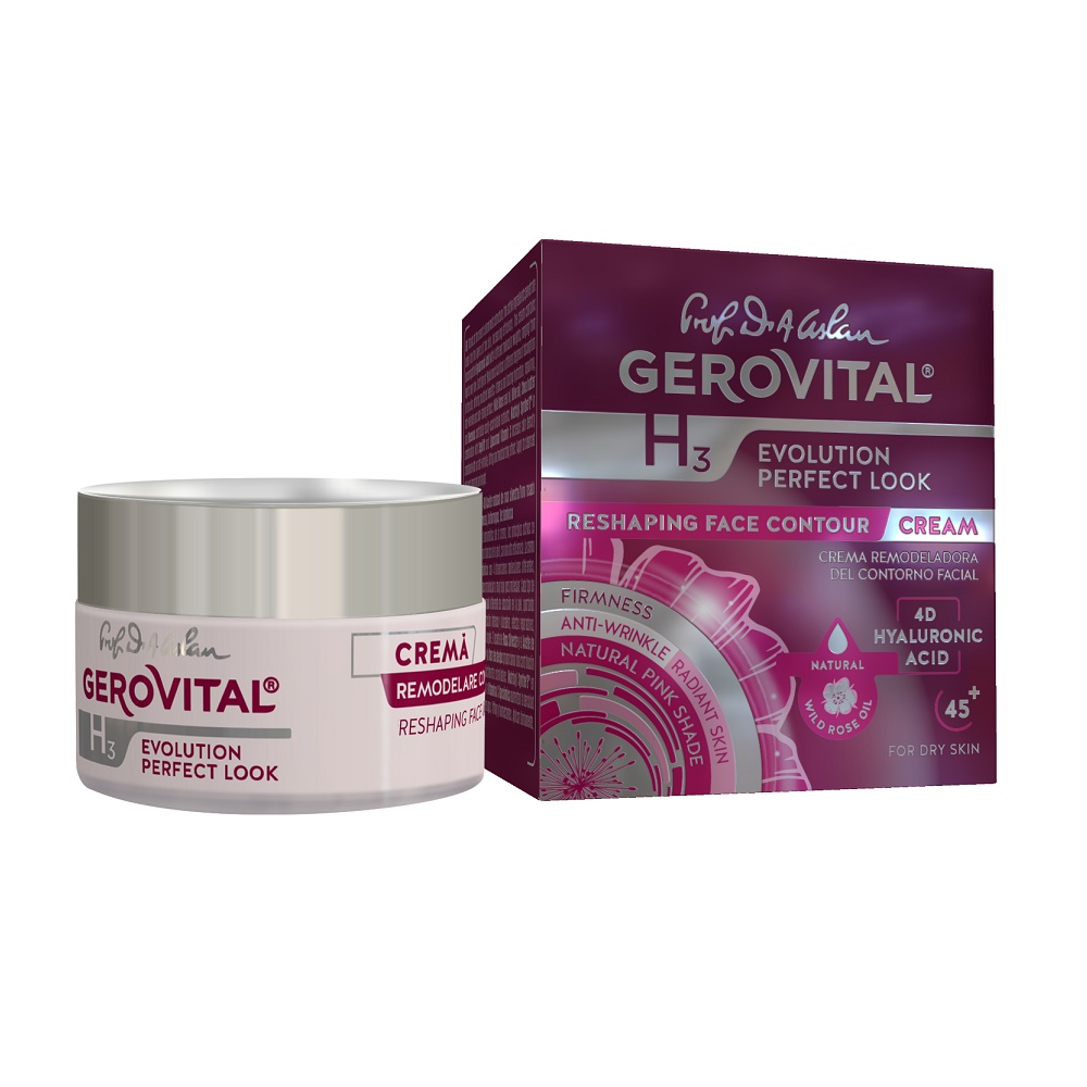 Crema remodelare contur fata H3 Evolution Perfect Look, 50 ml, Gerovital