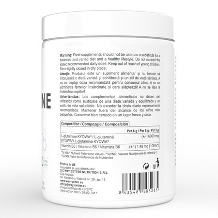 L-glutamina Better Glutamine, 300 g, Way Better 705059