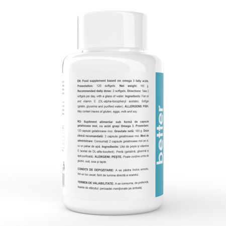 Better Omega 3, 1000 mg, 120 capsule, Way Better 705065