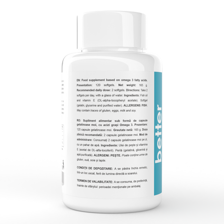 Better Omega 3, 1000 mg, 120 capsule, Way Better 705065