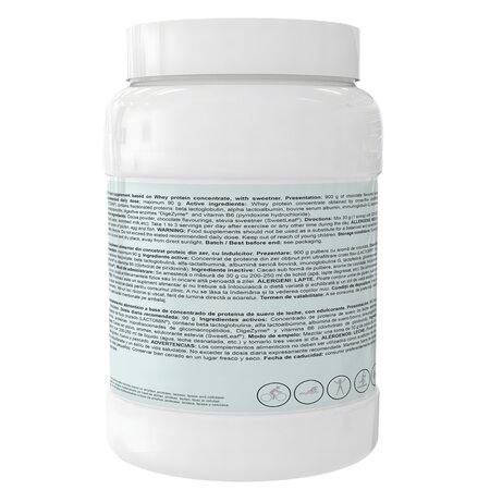 Pudra proteica cu ciocolata Whey Better, 900 g, Way Better 705070