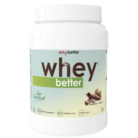 Pudra proteica cu ciocolata si alune Whey Better, 900g, Way Better
