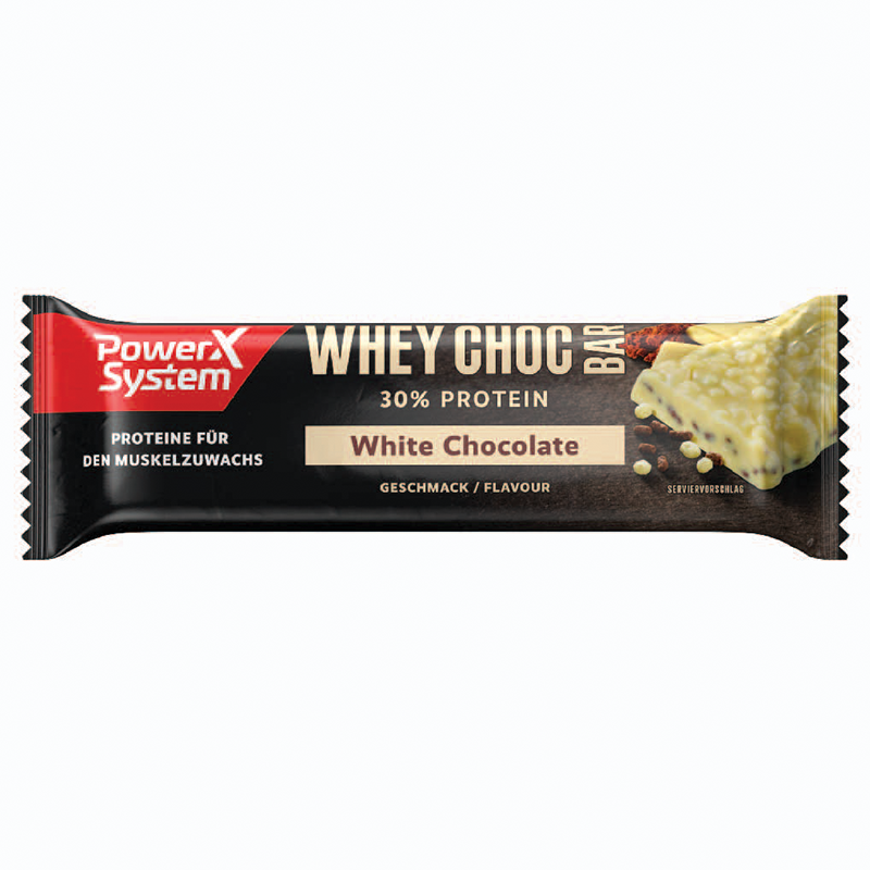 Baton proteic cu ciocolata alba Whey Chocolate, 50g, Power System