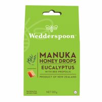 Bomboane cu miere de manuka, eucalipt si propolis, 120 g, Wedderspoon