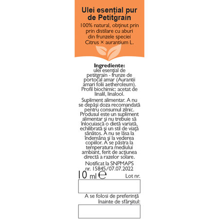 Ulei esential de Petitgrain N175, 10 ml, Fares 621023