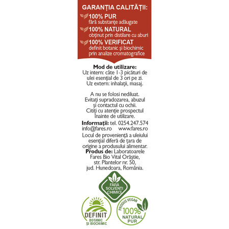 Ulei esential de Scortisoara A32, 10 ml, Fares 621027