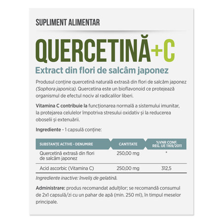 Quercetina+C, 30 capsule, Parapharm 690591