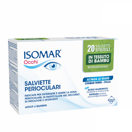 Servetele sterile biodegradabile perioculare, 20 bucati, Isomar