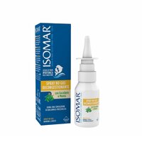 Spray nazal fara gaz cu efect decongestionant cu apa de mare hipertonica, eucalipt si menta, 30 ml, Isomar