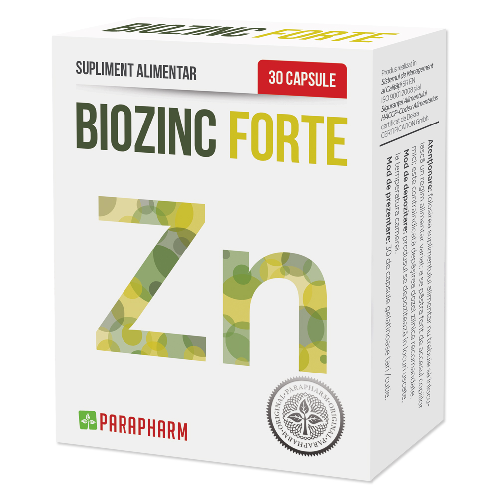Biozinc Forte, 30 capsule, Parapharm