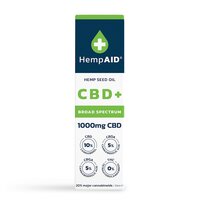 Ulei de canepa cu 1000 mg CBD, 500 mg CBDA, 500 mg CBGA, 10 ml, HempAID