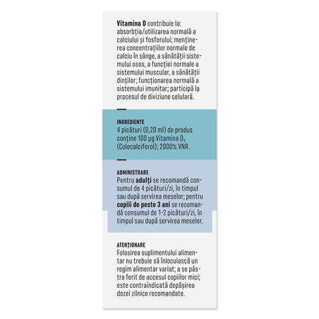 Vitamina D3, 10 ml, Parapharm 690500