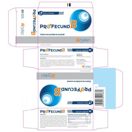 Profecund B, 30 capsule vegetale, Hyllan Pharma 703184